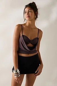 UO Katarina Twist-Front Layered Cowl Cami