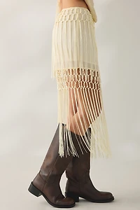 Kimchi Blue Mystic Fringe Asymmetric Midi Skirt