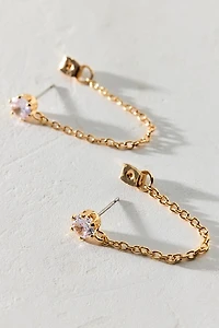 Uptown Drippy Chain Front/Back Stud Earring