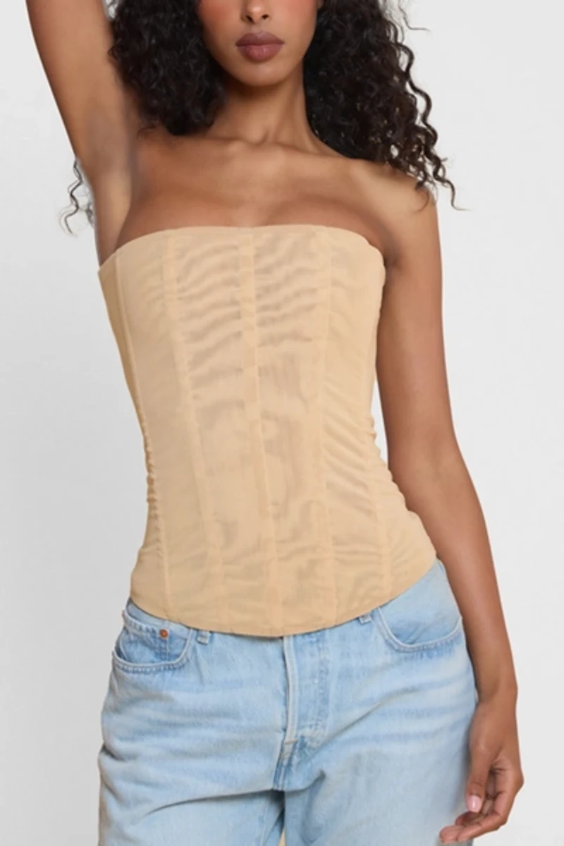 LEAU Muse Mesh Corset Top