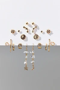 Lucy Stars Rhinestone Multi Earring Set