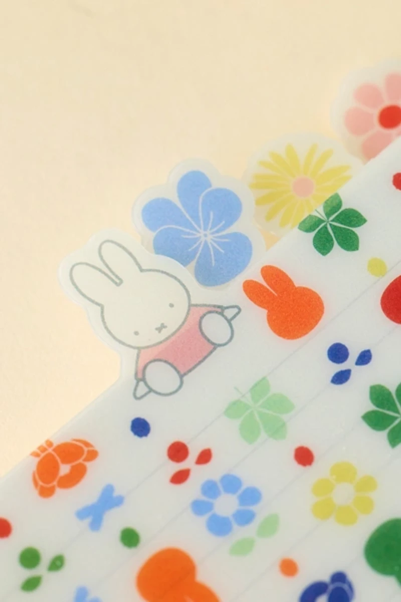 Miffy Floral UO Exclusive Tabbed Spiral Notebook