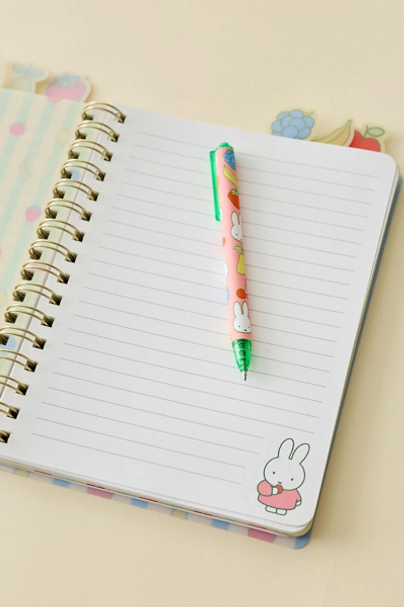 Miffy Fruitful UO Exclusive Tabbed Spiral Notebook