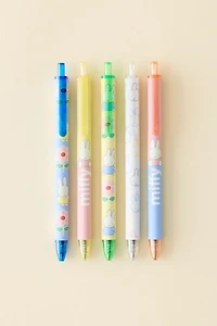 Miffy Floral UO Exclusive Soft-Touch Gel Pen Set