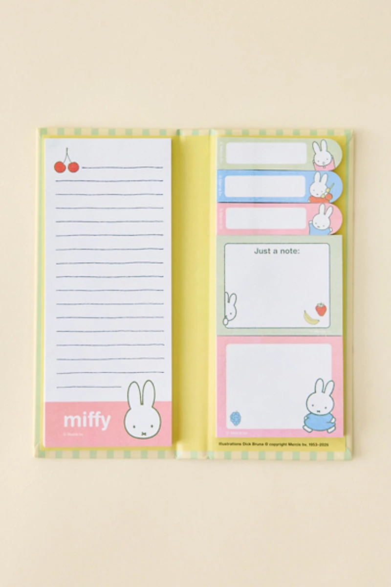 Miffy Fruitful UO Exclusive Sticky Note Folio Set