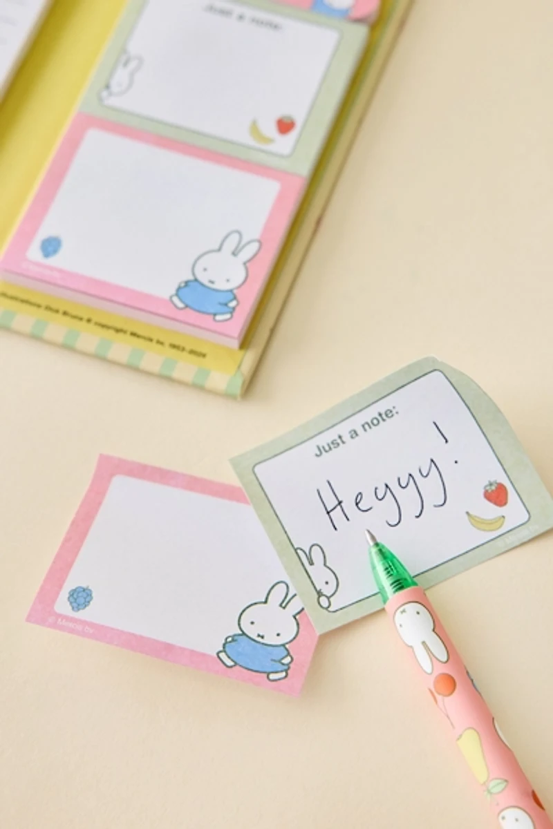 Miffy Fruitful UO Exclusive Sticky Note Folio Set
