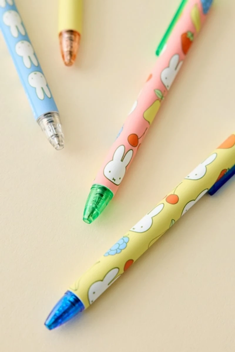 Miffy Fruitful UO Exclusive Soft-Touch Gel Pen Set