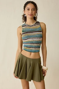 Kimchi Blue Nessa Textured Cotton Godet Mini Skort