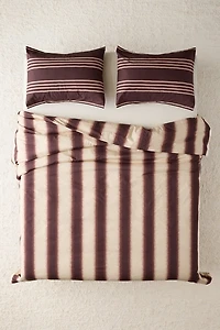 Cabana Dye Striped Patterned Cotton Percale Duvet Cover