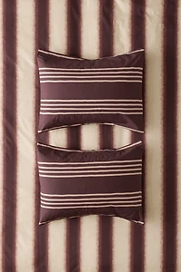 Cabana Dye Striped Patterned Cotton Percale Sham Set