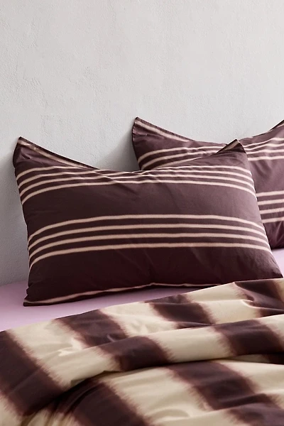 Cabana Dye Striped Patterned Cotton Percale Sham Set