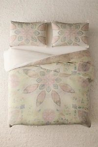 Isla Salt Washed Medallion Cotton Gauze Duvet Cover