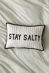 Jasmine Slogan Text Seed Stitch Bolster Pillow