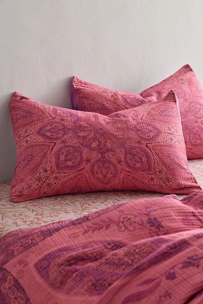 Isla Salt Washed Medallion Cotton Gauze Sham Set