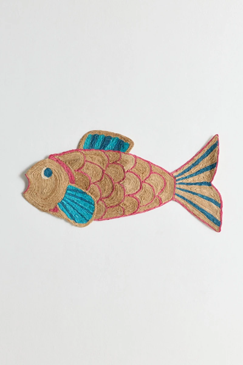 Fish Shaped Jute Wall Hanging