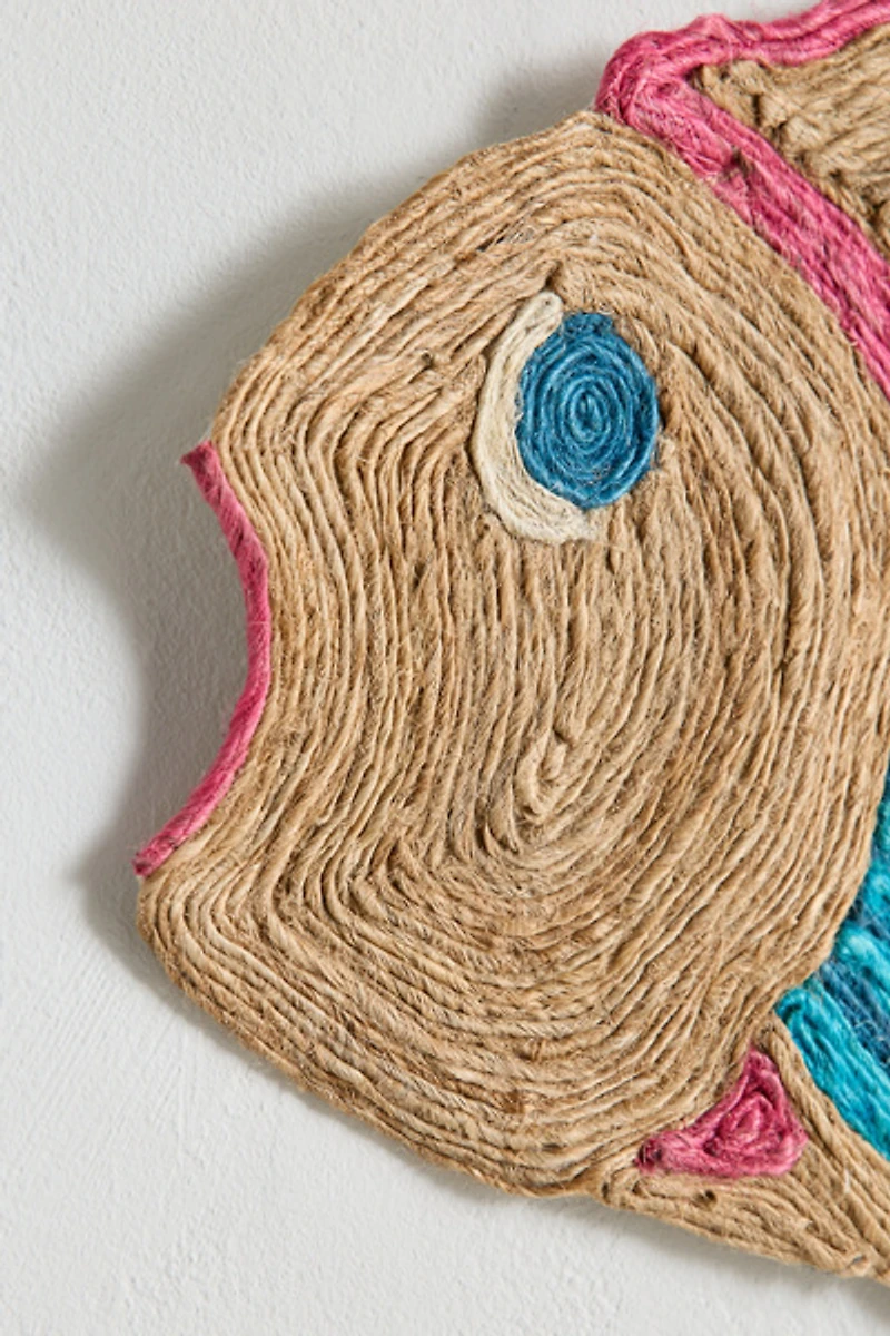 Fish Shaped Jute Wall Hanging
