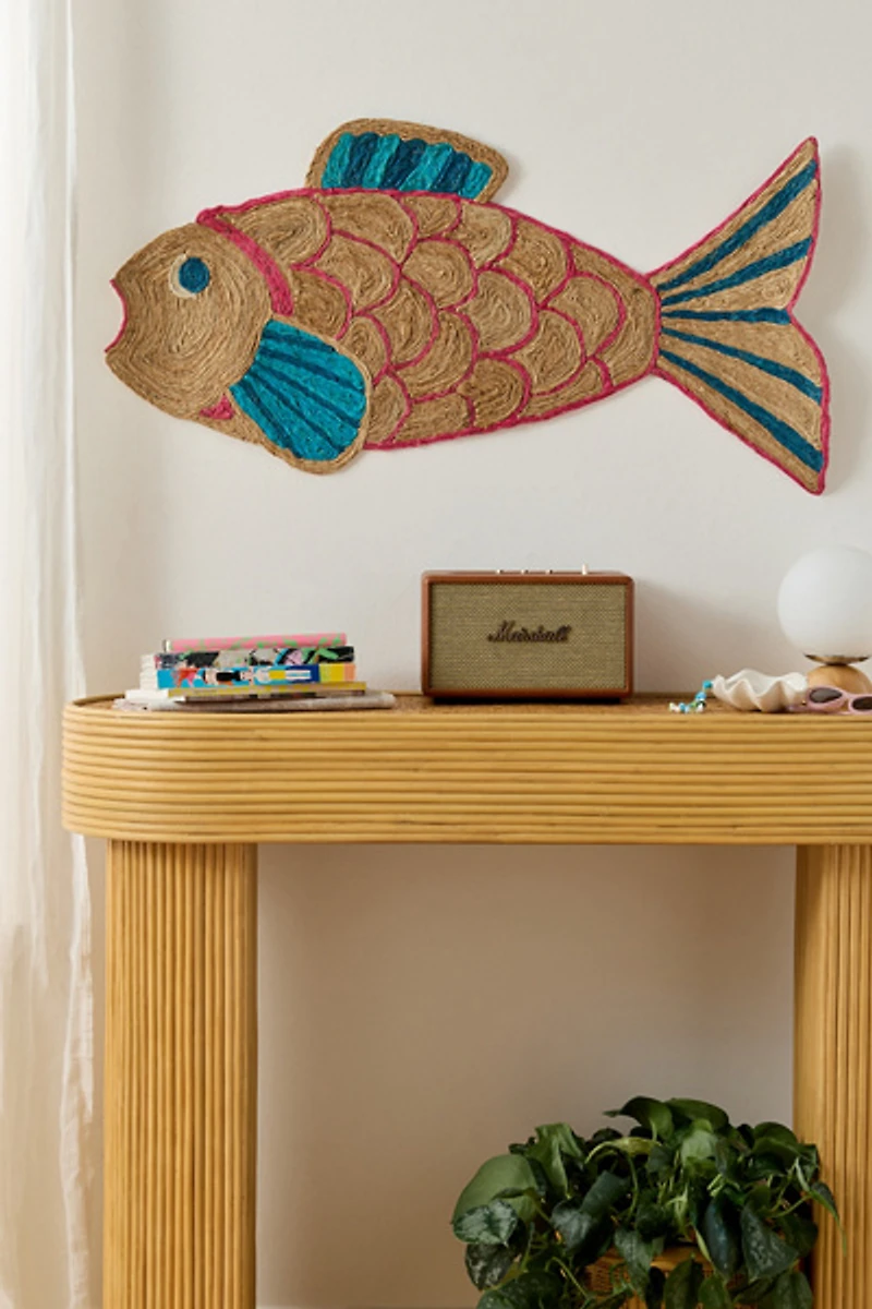 Fish Shaped Jute Wall Hanging