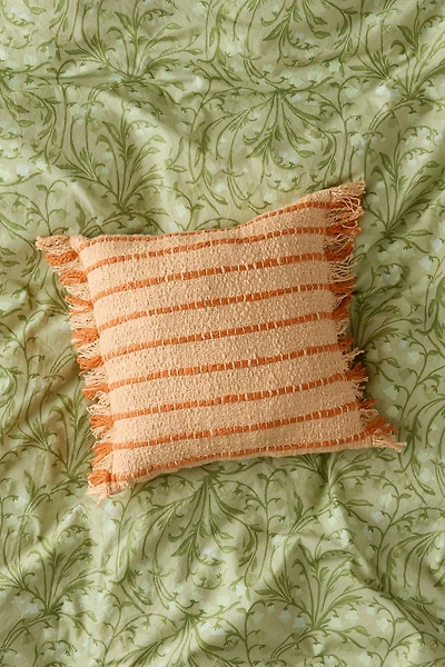 Lou Striped Fringe Throw Pillow