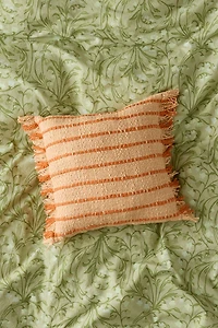 Lou Striped Fringe Throw Pillow
