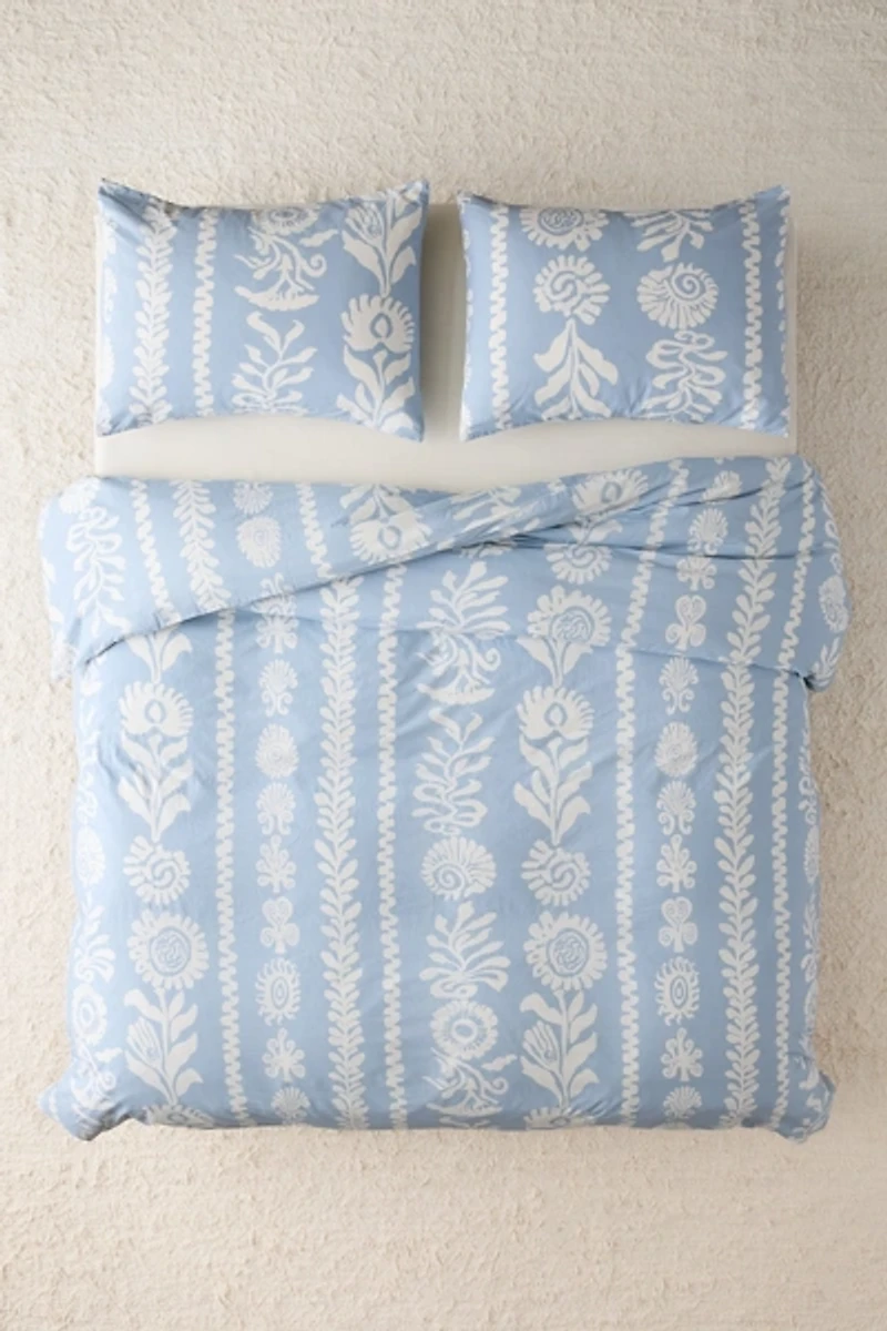 Mara Coastal Icon Striped Patterned Duvet Cover Set