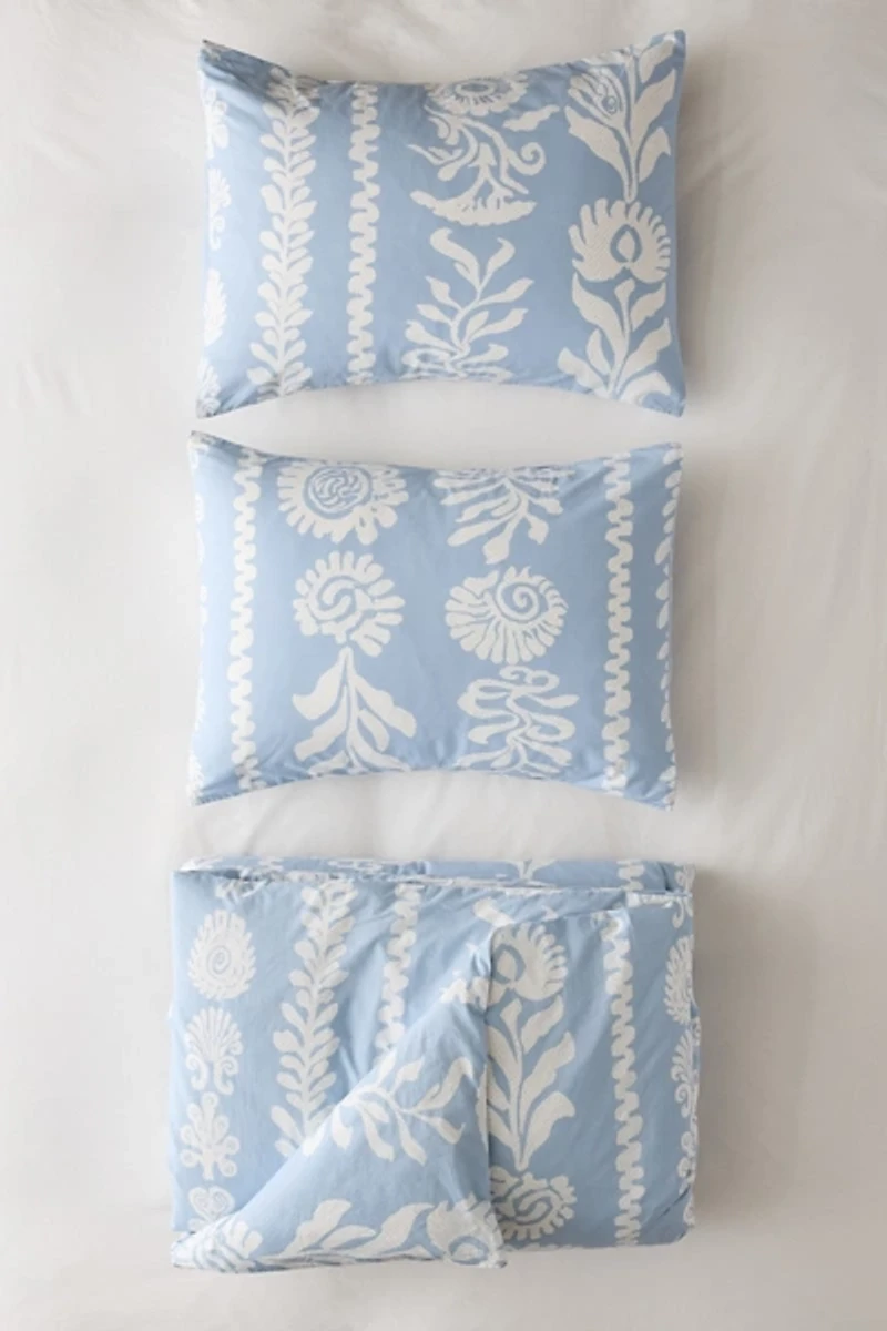 Mara Coastal Icon Striped Patterned Duvet Cover Set