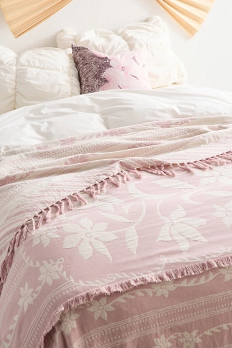 Pixie Floral Woven Bed Blanket
