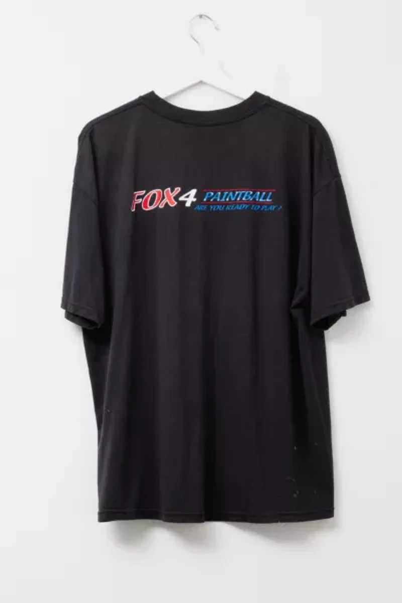 Vintage Y2K Distressed Darkside Paintball Graphic T-Shirt