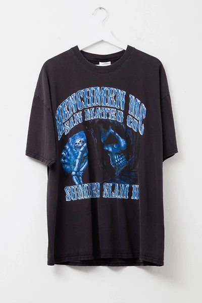 Vintage Y2K Distressed Summer Slam 2 MC Black Graphic T-Shirt