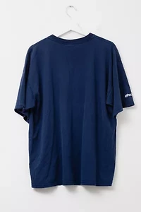 Vintage Y2K Distressed W Graphic Navy Blue Pocket T-Shirt
