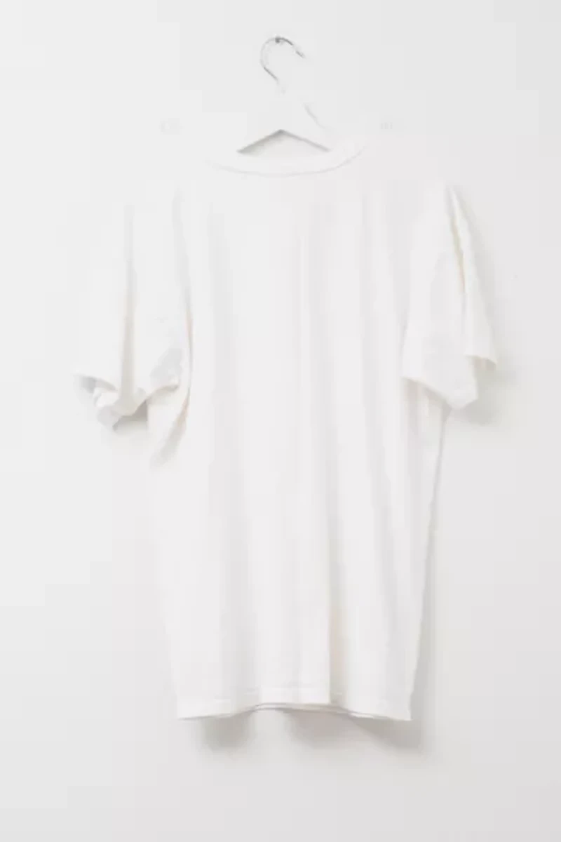 Vintage 1980s Champion Ithaca College White Graphic Cotton T-Shirt