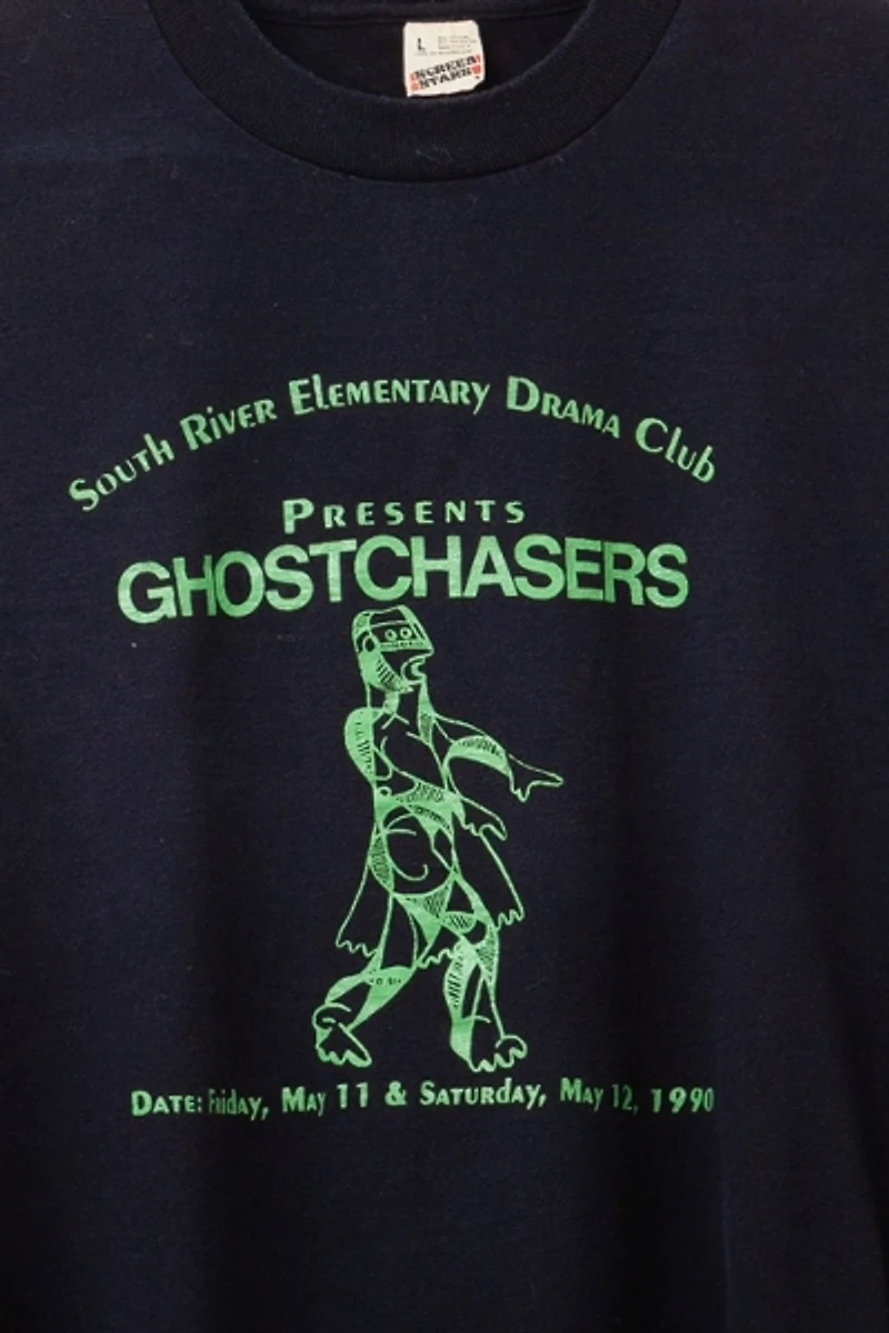 Vintage 1990s Distressed Ghostchasers Black Graphic T-Shirt