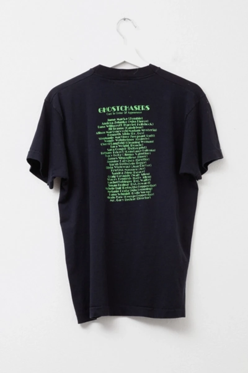 Vintage 1990s Distressed Ghostchasers Black Graphic T-Shirt