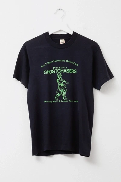 Vintage 1990s Distressed Ghostchasers Black Graphic T-Shirt