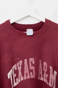 Vintage 1990s Distressed Champion Reverse Weave Texas A&M Spell Out Sweatshirt