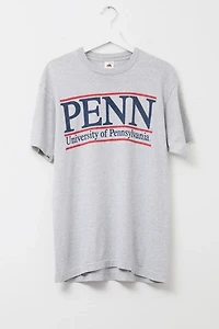 Vintage 1990s University of Pennsylvania Gray Spell Out Graphic T-Shirt