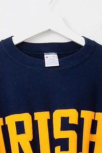 Vintage 1990s Champion Reverse Weave Irish Notre Dame Embroidered Crewneck Sweatshirt