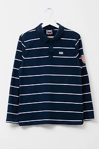 Vintage Y2K Helly Hansen Blue Striped Long Sleeve Rugby Shirt