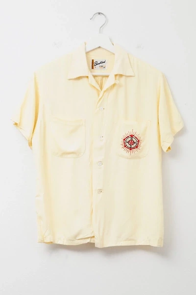 Vintage 1960s Hobby Jac Loop Collar Embroidered Short Sleeve Button Up Shirt