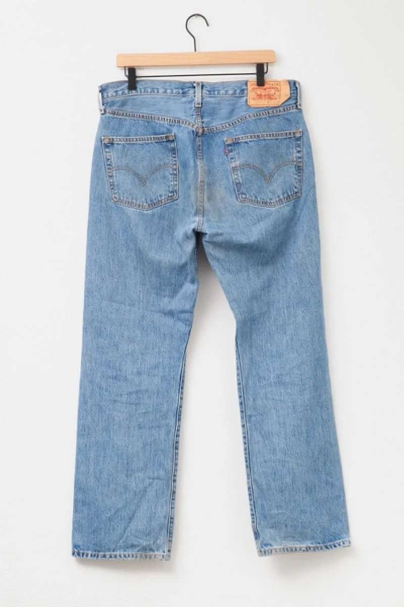 Vintage 1990s Distressed Levi’s® 501 Light Wash Denim Jeans