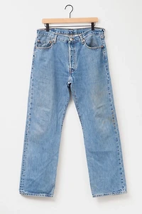 Vintage 1990s Distressed Levi’s® 501 Light Wash Denim Jeans