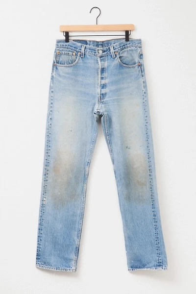 Vintage 1990s Levi’s® 501 XX Button Fly Distressed Faded Blue Denim Jeans