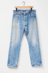 Vintage 1990s Levi’s® 501 XX Distressed Denim Blue Jeans