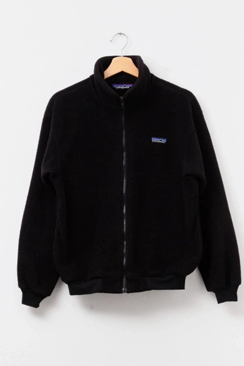 Vintage 1990s Patagonia Black Full Zipper Fleece