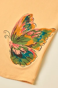 UO Kiss Me Later Graphic Asymmetric Off-The-Shoulder Top