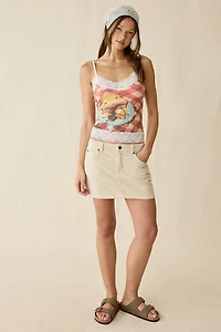 Kimchi Blue Picnic Graphic Lace Trim Cami