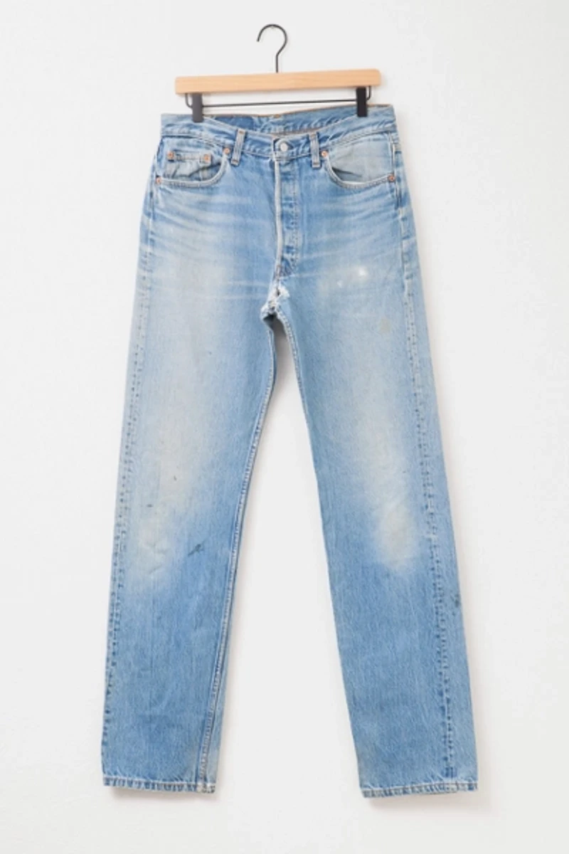 Vintage 1990s Distressed Levi’s® 501 Blue Denim Jeans