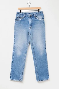 Vintage 1990s Distressed Lee Light Wash Denim Blue Jeans