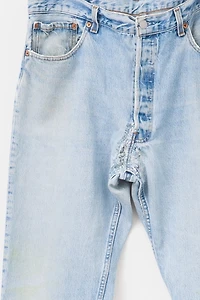 Vintage 1990s Distressed Levi’s® 501 Light Wash Denim Jeans