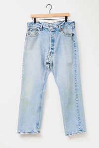 Vintage 1990s Distressed Levi’s® 501 Light Wash Denim Jeans