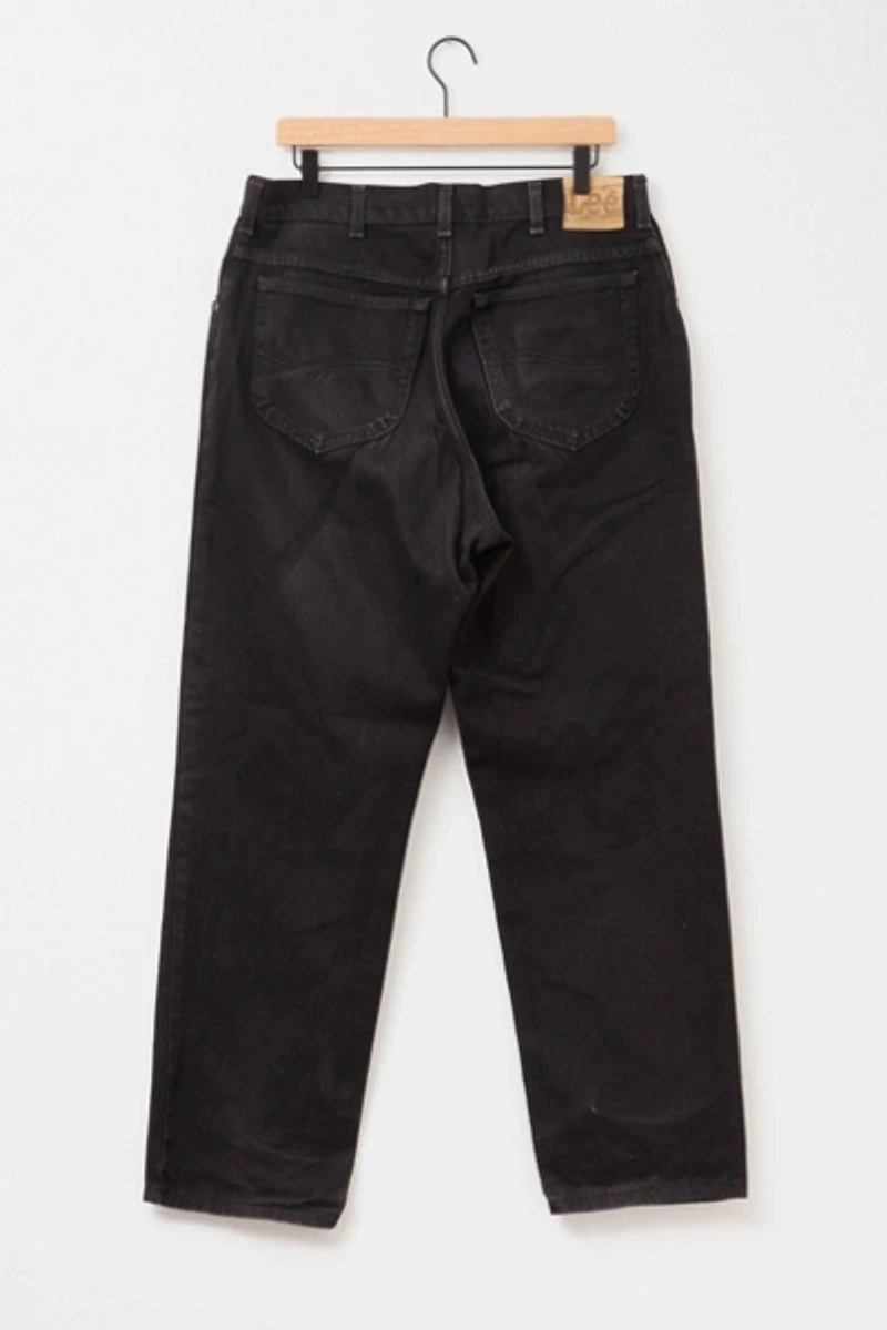 Vintage 1990s Lee Black Denim Distressed Jeans